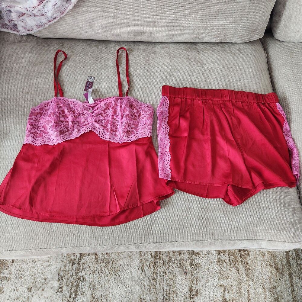 Adore Me Large Red Chrisy PJ Set‎ NWT